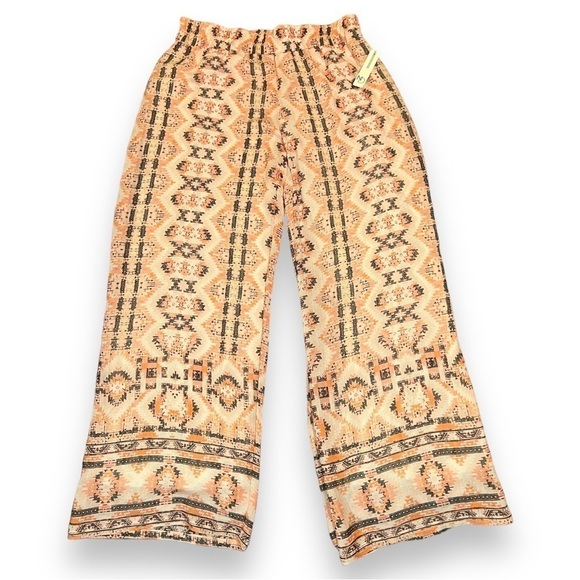 New Directions Aztec Print Palazzo Pants Size Large - Picture 2 of 7